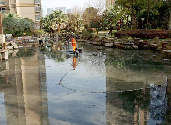 荆门景观池淤泥清理